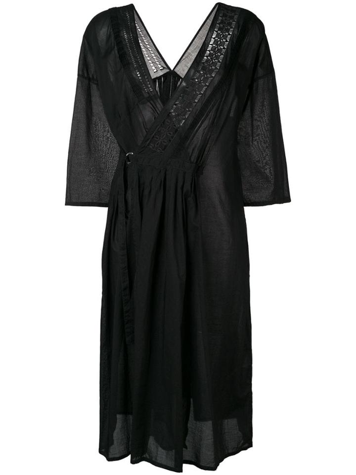 Zucca Crochet Detail Dress - Black
