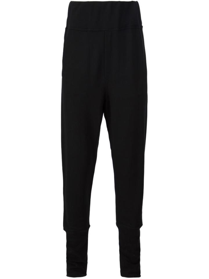 Ann Demeulemeester Drop-crotch Track Pants, Men's, Size: Medium, Black, Lyocell/cotton