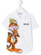 Moschino Kids Tiger Print Shirt, Boy's, Size: 12 Yrs, White