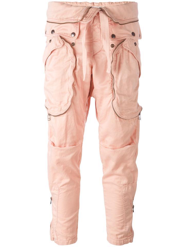 Faith Connexion Cargo Trousers, Women's, Size: Small, Pink/purple, Silk/cotton