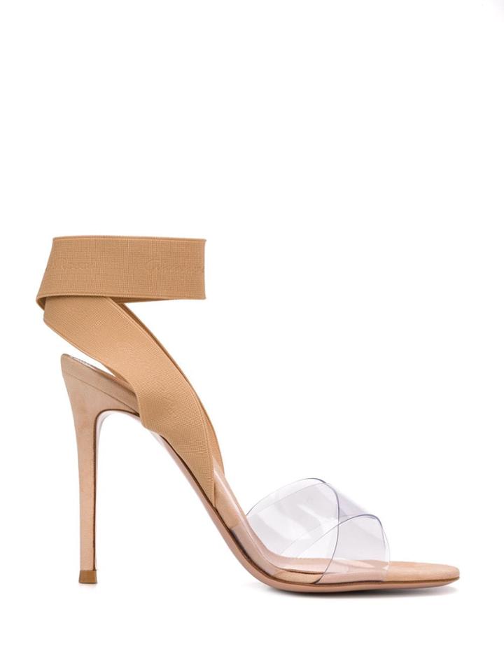 Gianvito Rossi Clear Strap Sandals - Neutrals