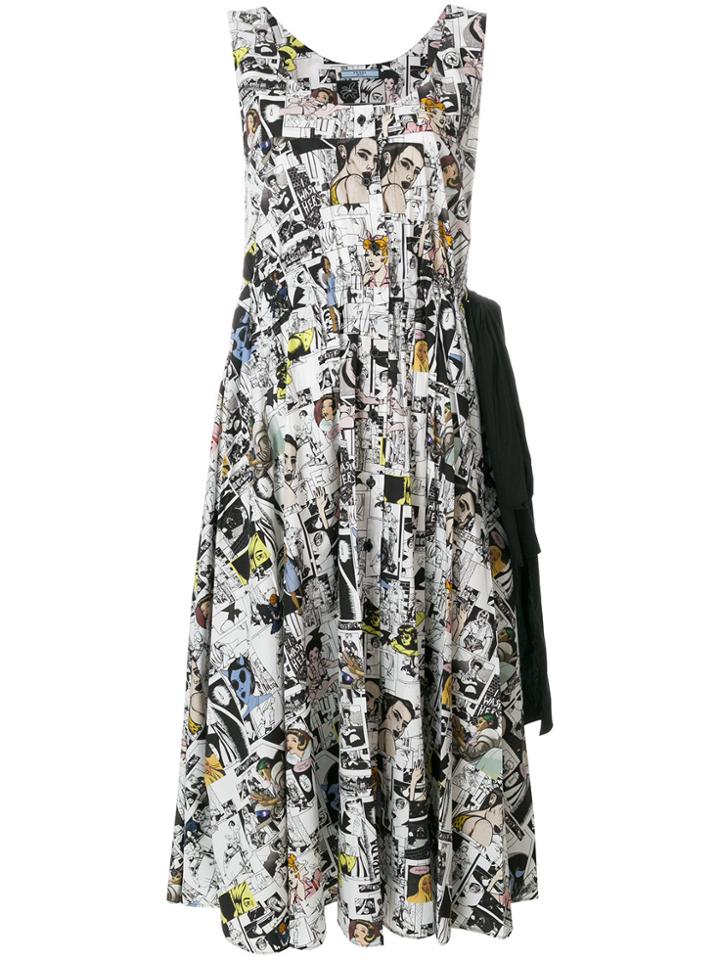 Prada Comic Book Print Sundress - White