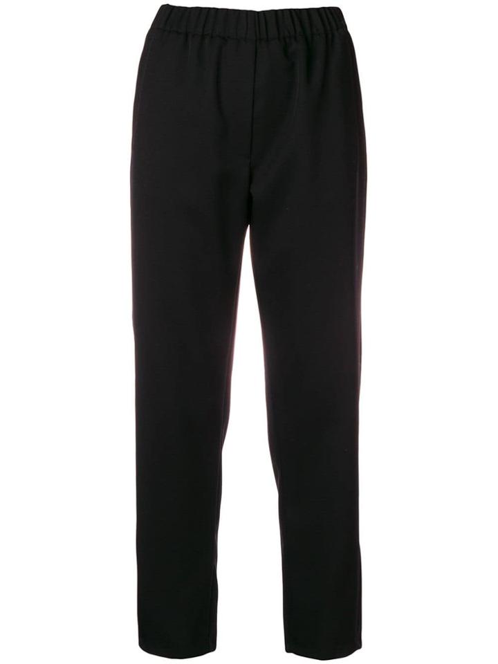 Forte Forte Elasticated Waist Cropped Trousers - Black
