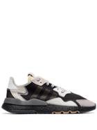 Adidas Black, White And Grey Nite Jogger Leather Sneakers