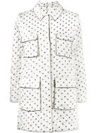 Ganni Leclair Polka Dot Print Jacket - White