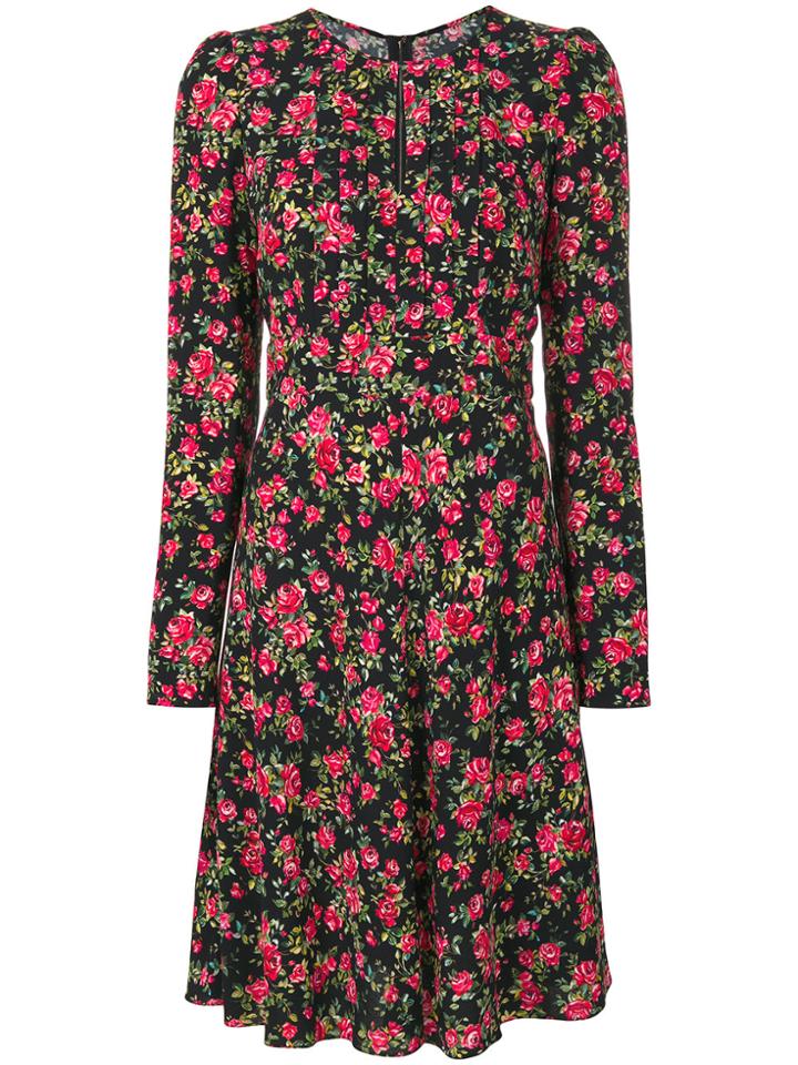 Dolce & Gabbana Rose Print Dress - Multicolour