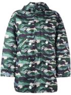 Maison Kitsuné Camouflage Hooded Jacket, Women's, Size: Medium, Green, Polyester/cotton