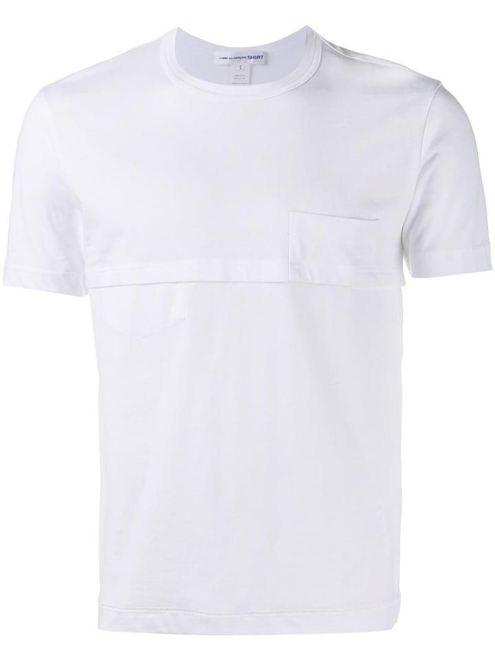 Comme Des Garçons Shirt Chest Detail T-shirt, Men's, Size: Xl, White, Cotton