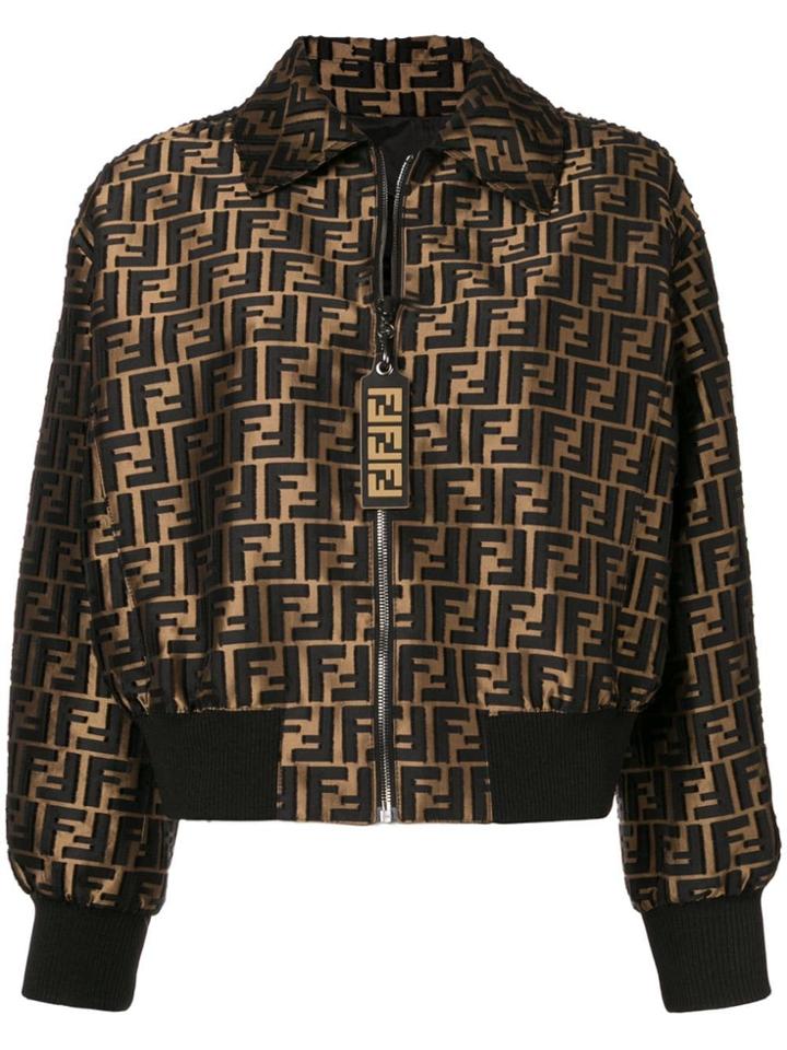 Fendi Monogram Bomber Jacket - Nude & Neutrals