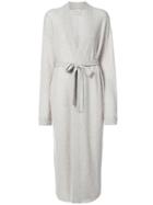 Le Kasha Long Ribbed Knit Cardigan - Nude & Neutrals