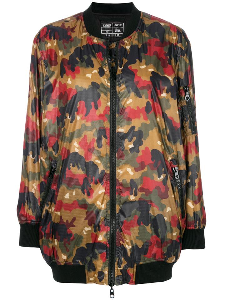 Sempach Camouflage Print Bomber Jacket - Multicolour