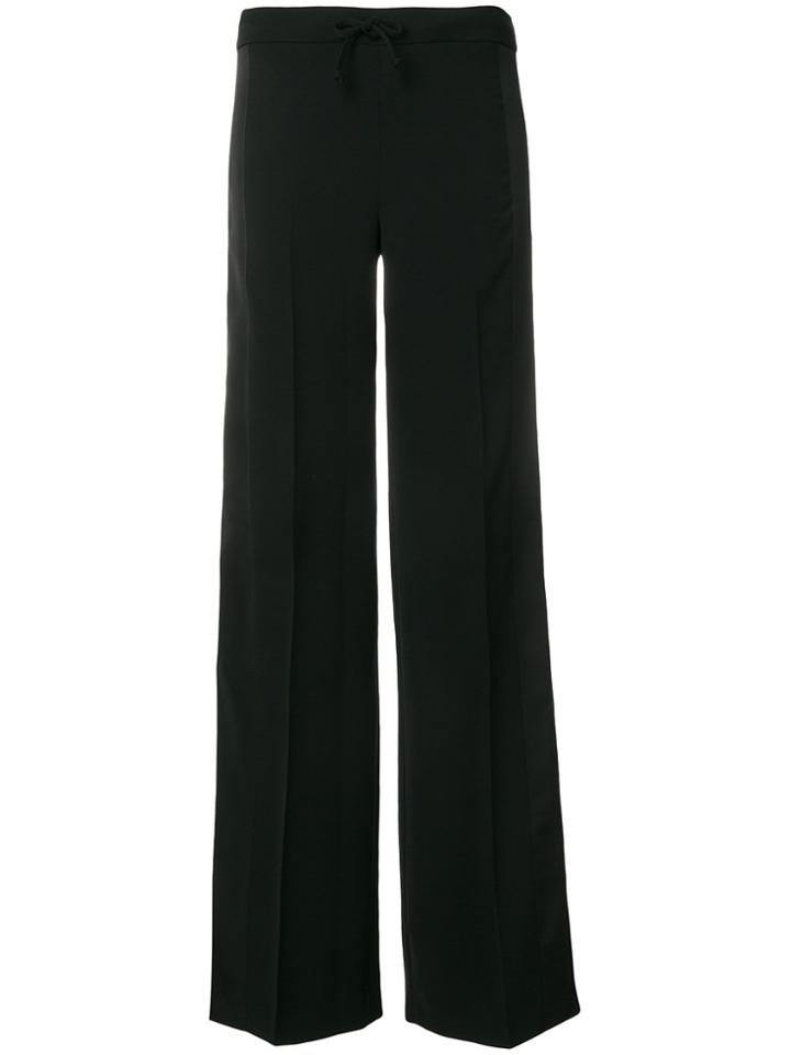 Pt01 Side-striped Palazzo Pants - Black
