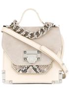 Philipp Plein Gabrielle Small Snakeskin Print Tote - Nude & Neutrals