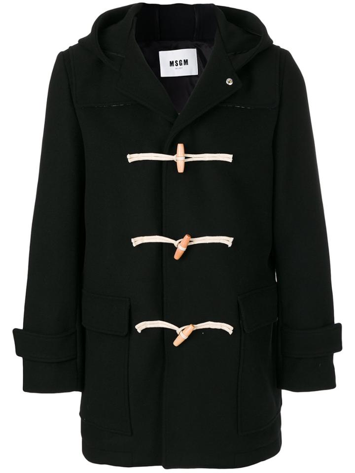 Msgm Duffle Coat - Black