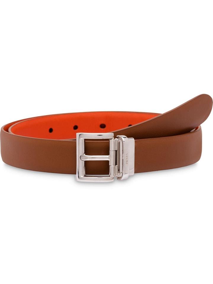 Prada Reversible Two-tone Belt - Brown
