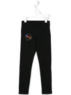 Fendi Kids Logo Skinny Trousers, Girl's, Size: 10 Yrs, Black