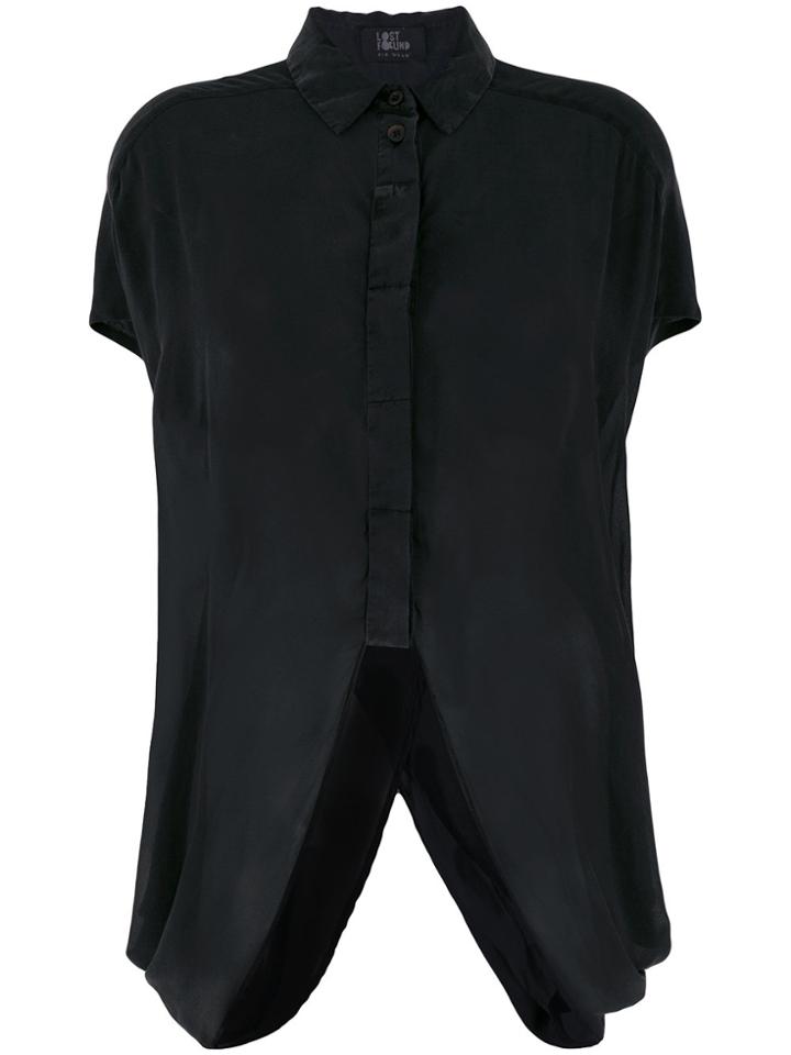 Lost & Found Ria Dunn Curved Hem Shirt - Black