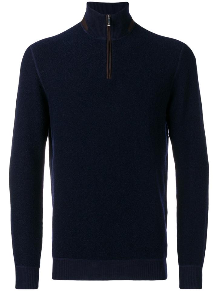 Ermenegildo Zegna Turtle Neck Jumper - Blue