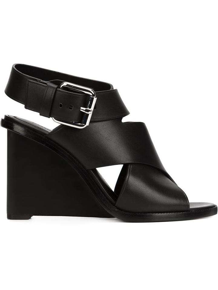 Alexander Wang Elisa Sandals, Women's, Size: 37, Black, Calf Leather/leather