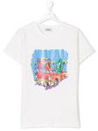 Moschino Kids Logo Diner Print T-shirt - White