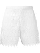 Perseverance London Lace Detail Shorts, Women's, Size: 6, White, Polyester