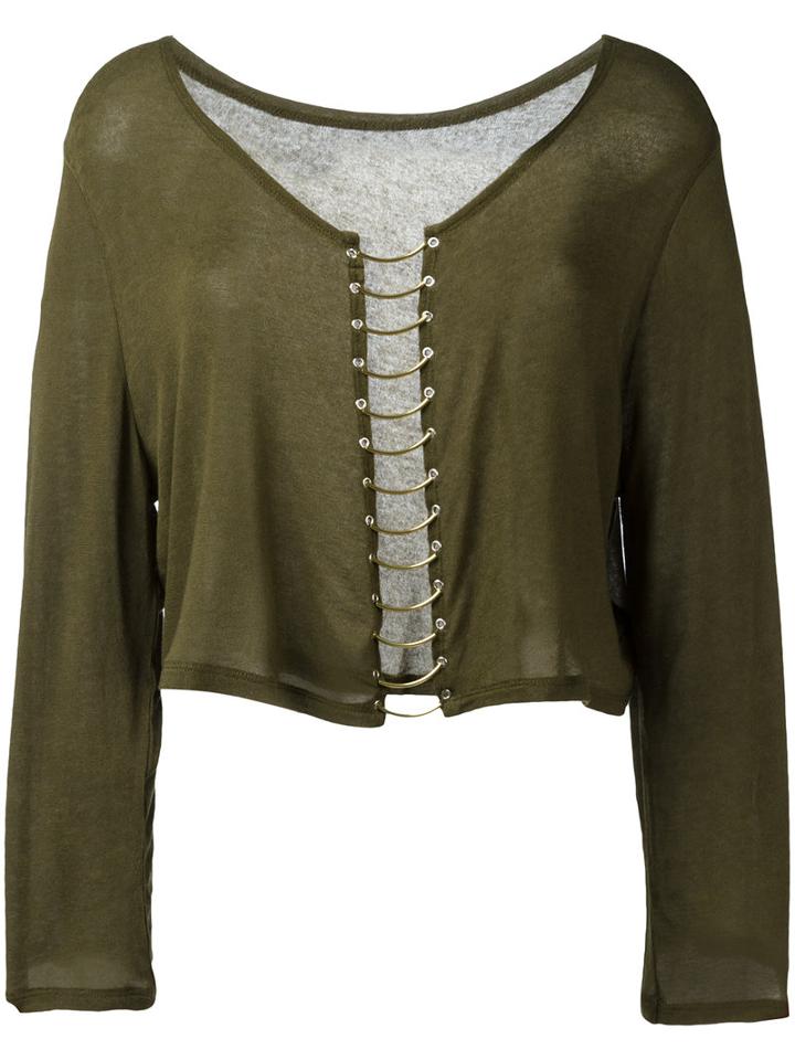Iro Charlee Blouse, Women's, Size: Small, Green, Polyurethane/lyocell