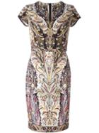 Etro Paisley Print Dress, Women's, Size: 40, Black, Cotton/spandex/elastane