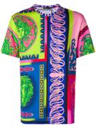 Versace Multi-pattern T-shirt - Blue