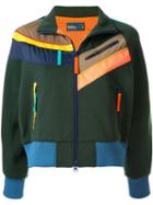 Kolor Colour Block Zip Detail Jacket - Green