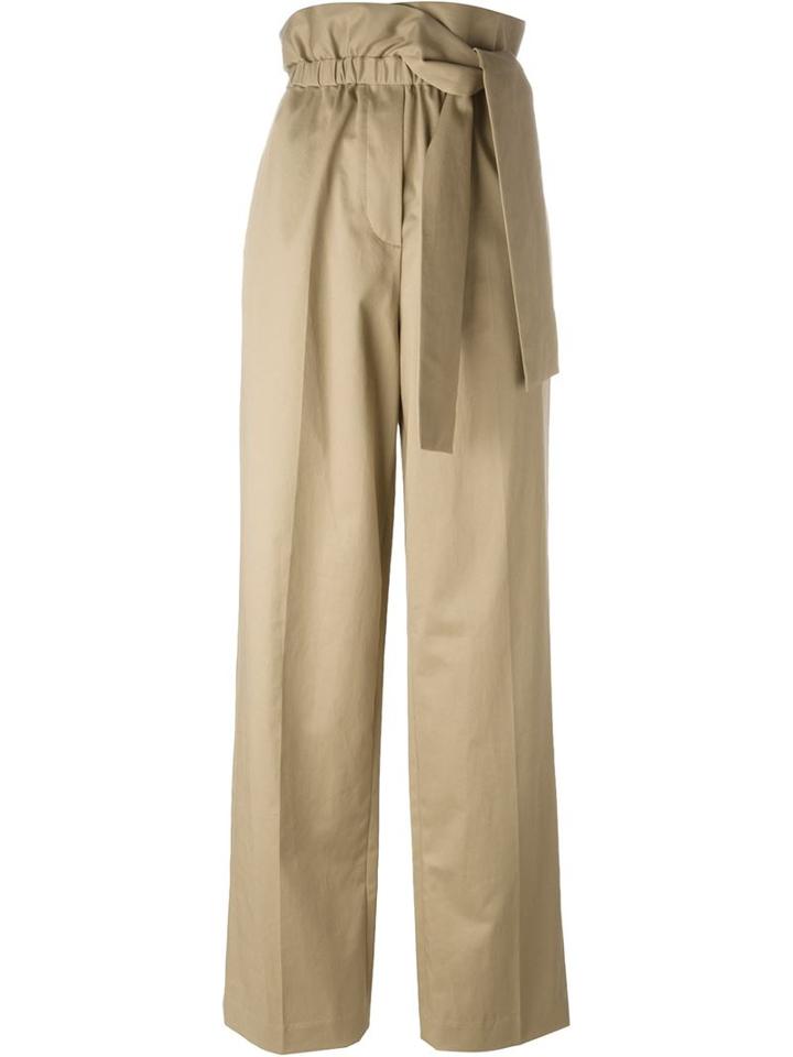 3.1 Phillip Lim Tie Waist Trousers, Women's, Size: 0, Nude/neutrals, Cotton/polyurethane