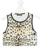 Roberto Cavalli Kids Animal Print Tank Top - Nude & Neutrals