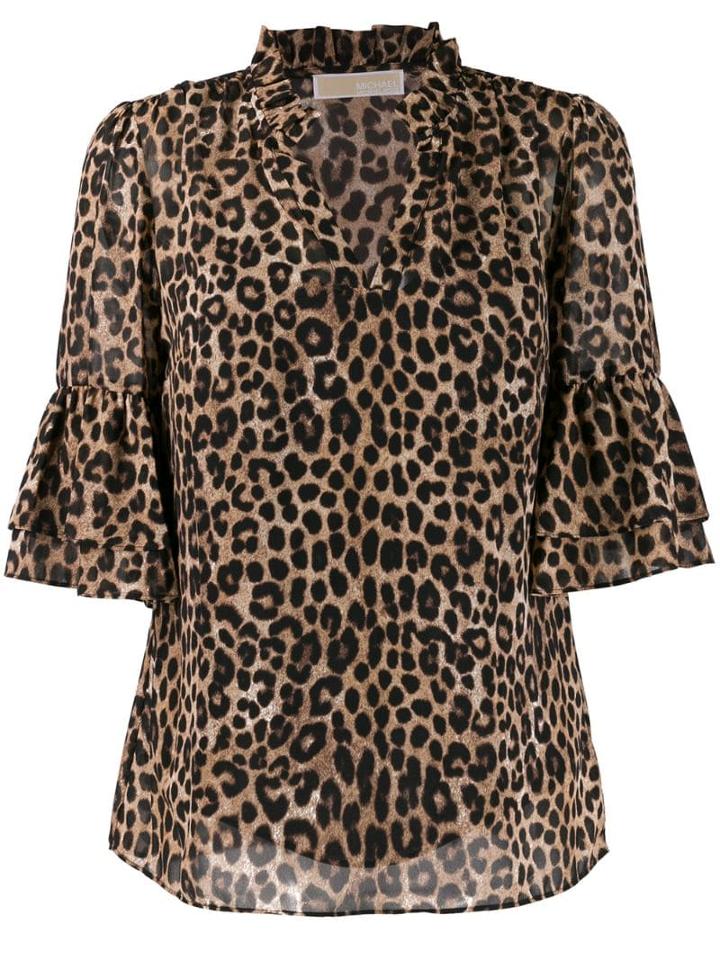Michael Michael Kors Leopard Print Blouse - Neutrals