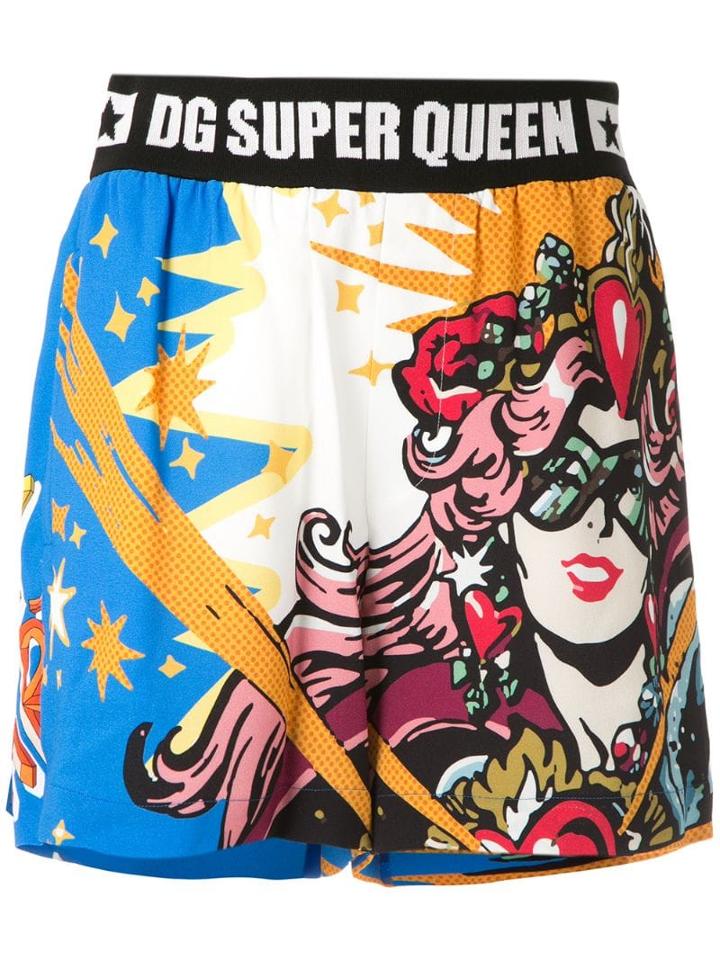 Dolce & Gabbana Super Queen Printed Shorts - Multicolour