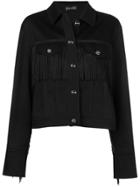 David Koma Fringed Chest Jacket - Black