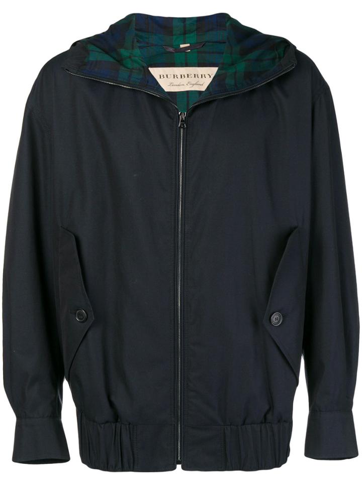 Burberry Hooded Lightweight Jacket - Blue