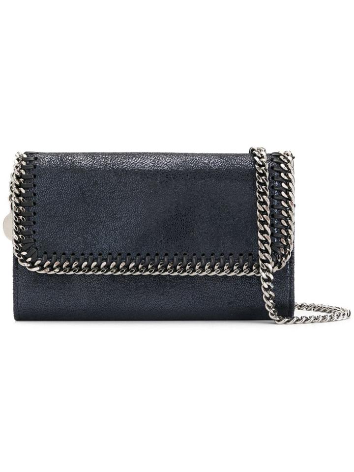 Stella Mccartney Falabella Shiny Dotted Chamois Wallet - Blue