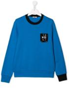 Nº21 Kids Teen Contrast Sweater - Blue