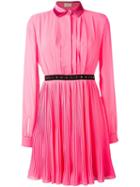 Giamba Contrast Waist Shirt Dress, Women's, Size: 42, Pink/purple, Silk/polyester/acetate/viscose
