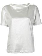 Fabiana Filippi White Trim T-shirt - Silver