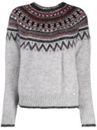 Liu Jo Striped Knitted Jumper - Grey