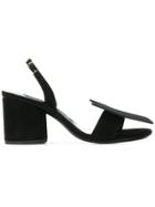 Jacquemus Les Rond Carré Block-heel Sandals - Black