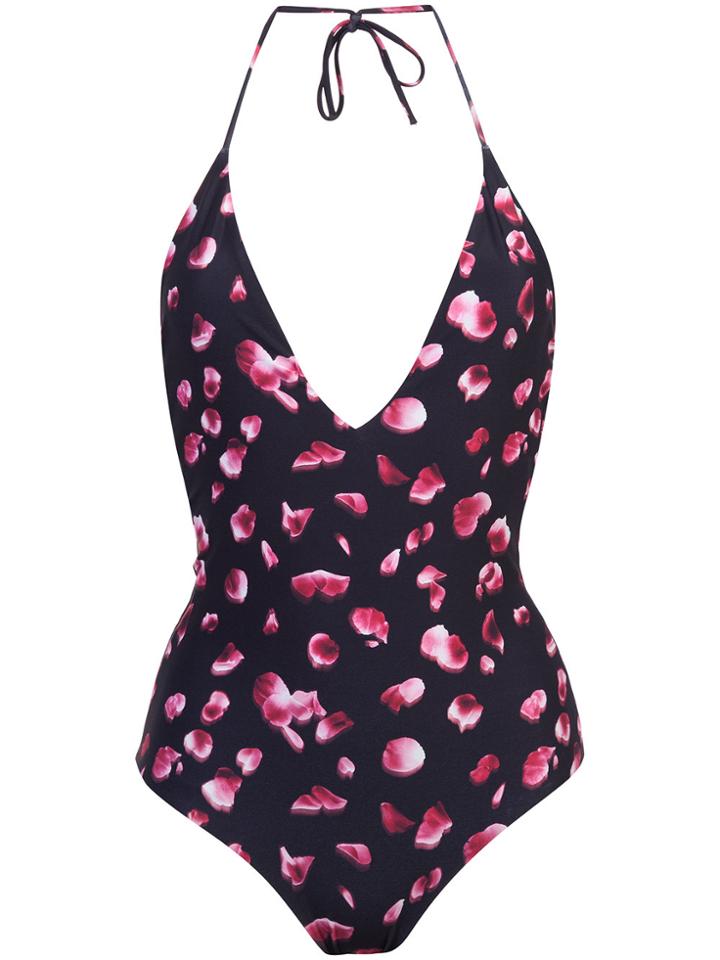 Onia Nina Petal Print Swimsuit - Black