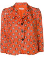 Alberto Biani Floral Print Jacket - Orange