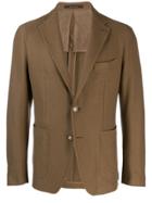 Tagliatore Textured Tailored Blazer - Brown