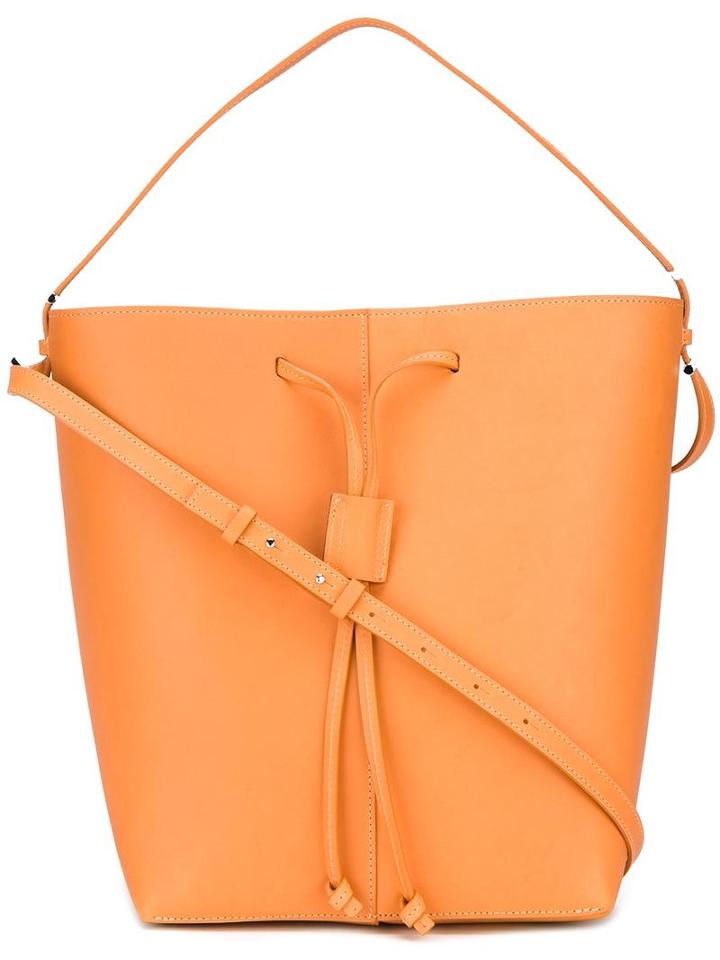 Pb 0110 - Drawstring Shoulder Bag - Women - Calf Leather - One Size, Women's, Nude/neutrals, Calf Leather