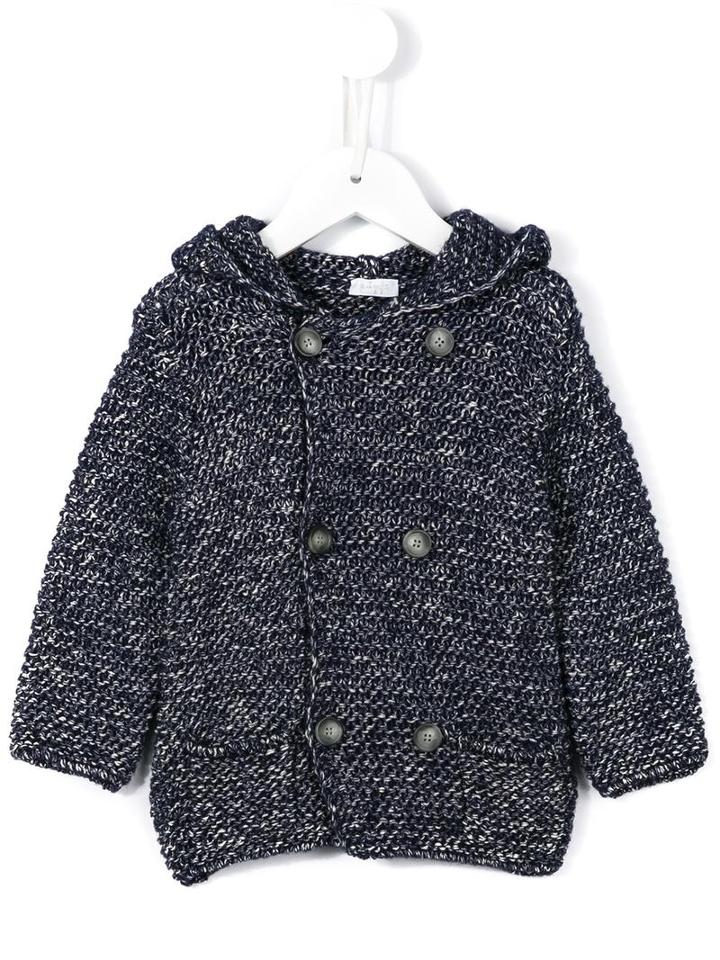 Il Gufo - Hooded Cardigan - Kids - Cotton/acrylic/polyamide/wool - 36 Mth, Blue