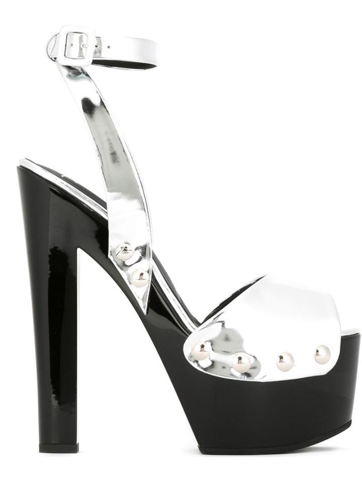 Giuseppe Zanotti Design Cher Platform Sandals, Women's, Size: 39, Grey, Leather