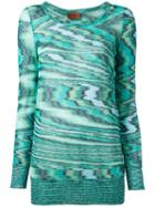 Missoni - Intarsia Knit Jumper - Women - Cotton - 42, Women's, Green, Cotton