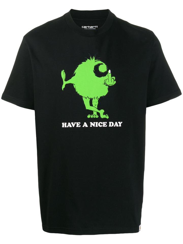 Carhartt Wip Have A Nice Day Print T-shirt - Black