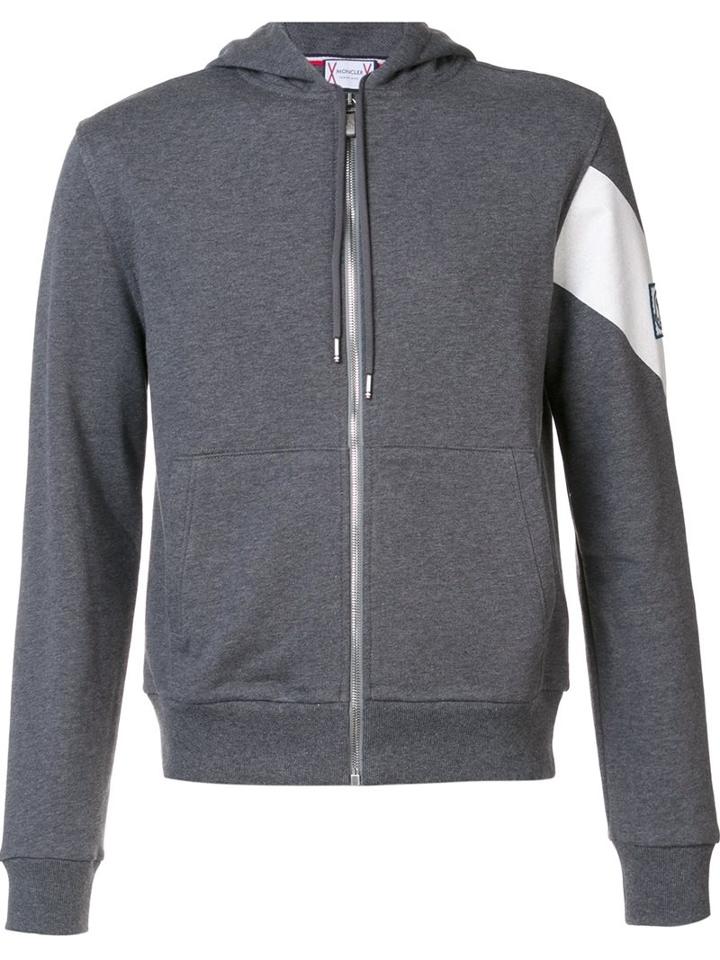 Moncler Gamme Bleu Arm Detail Zipped Hoodie